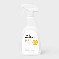 Lemon All Purpose Cleaner - 32 fl oz - Dealworthy™: Spray Bottle, Liquid, Multi-Surface Use