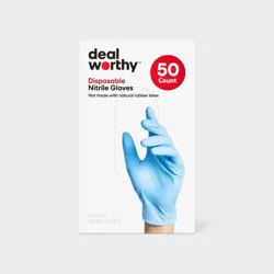 Nitrile Disposable Gloves - 50ct - Dealworthy™