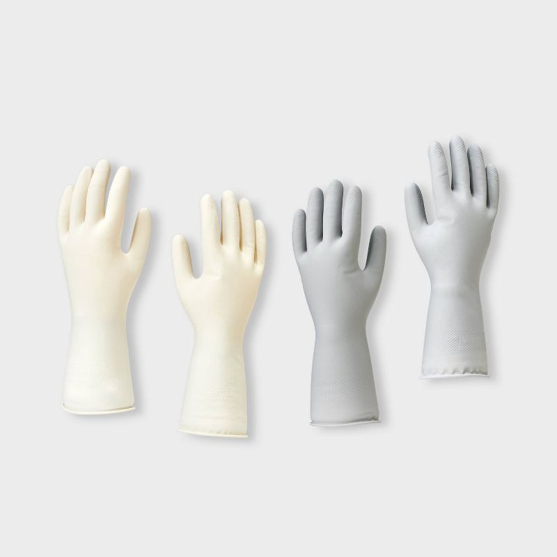 slide 2 of 3, Reusable Latex Gloves - Medium - 2ct - Dealworthy™, 2 ct