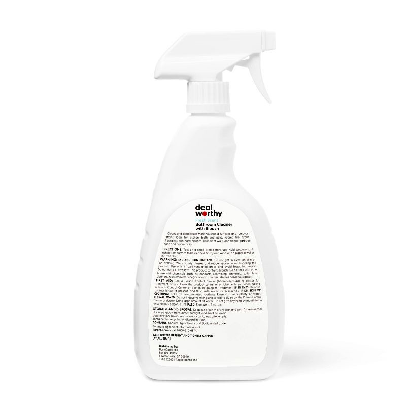 slide 3 of 3, Bathroom Cleaner - Fresh Scent - 32 fl oz - Dealworthy™, 32 fl oz