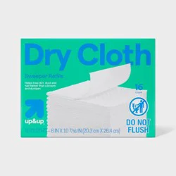 Floor Sweeper Dry Cloths Refills - Standard - 16ct - up&up™