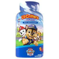 L'il Critters Paw Patrol Gummy Vites Daily Gummy Multivitamin for Kids, Vitamin C, D3 for Immune Support Cherry, Orange and Blueberry Flavors, 190 Gummies