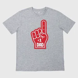 ADTN International Men's Number One Dad Short Sleeve Graphic T-Shirt - Gray L