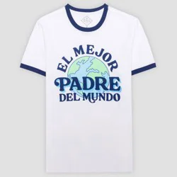 Well Worn Men's El Mejor Padre Short Sleeve Graphic T-Shirt - White S