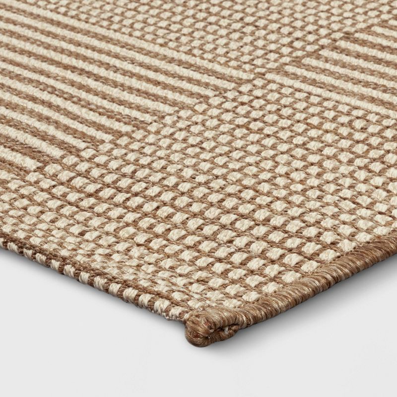 slide 3 of 4, Threshold designed w/Studio McGee 2'X3' Patterned Grid Woven Outdoor Area Rug Natural - Threshold™ designed with Studio McGee, 1 ct