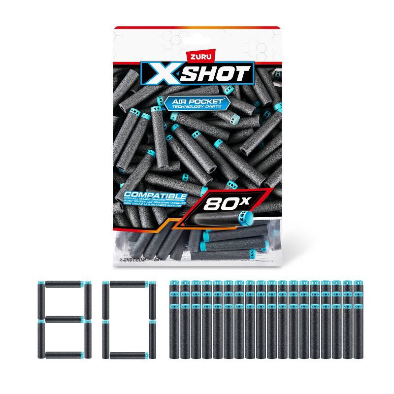 slide 1 of 7, XSHOT Dart Refill Toy Blaster - 80pk, 80 ct