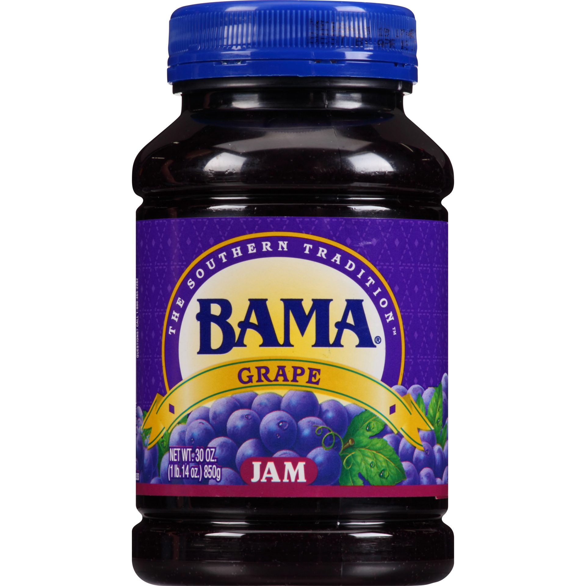 slide 4 of 6, BAMA Grape Jam, 30 oz