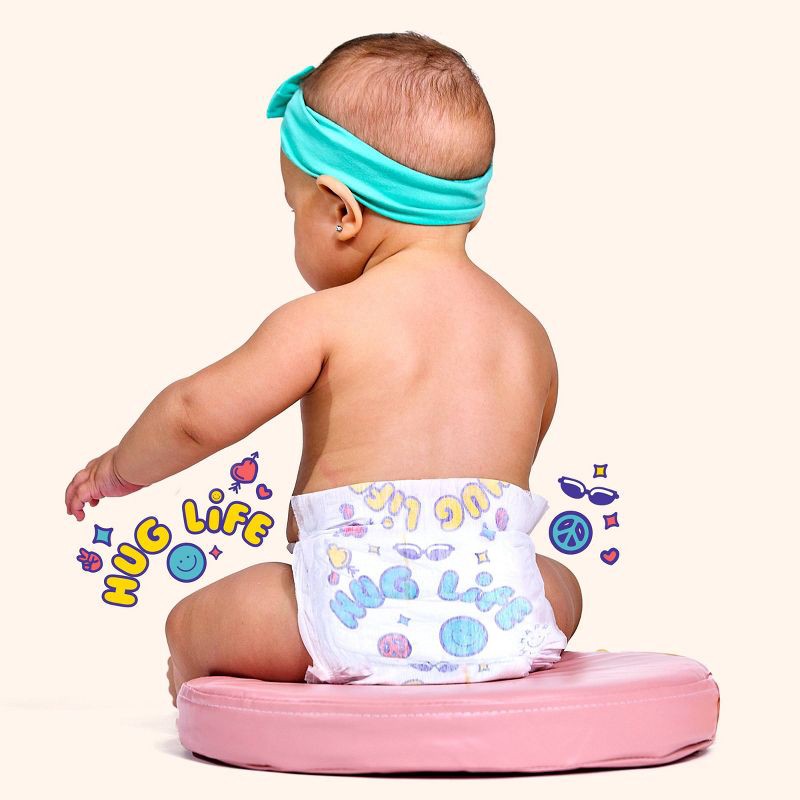 slide 7 of 10, Happy Hues Go-Getters Disposable Diapers Trial Pack - Size 4 - 14ct, 4 x 14 ct