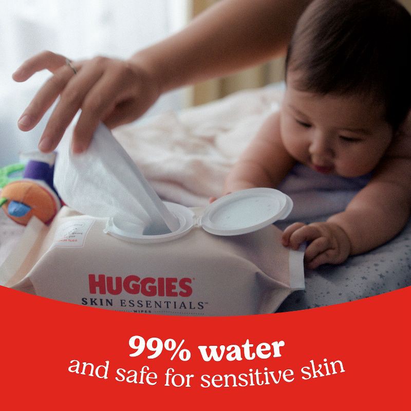 slide 5 of 8, Huggies Skin Essentials Baby Wipes - 560ct -10pk, 560 ct, 10 ct