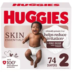 Huggies Skin Essentials Luxury Diapers - Size 2 - 74ct