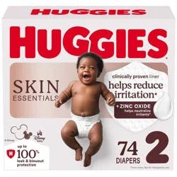 Huggies Skin Essentials Luxury Diapers - Size 2 - 74ct