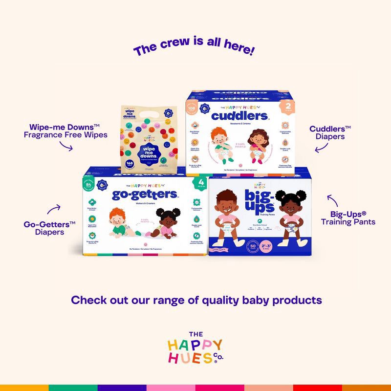 slide 12 of 12, Happy Hues Big-ups Disposable Training Pants - 3T-4T - 46ct, 46 ct