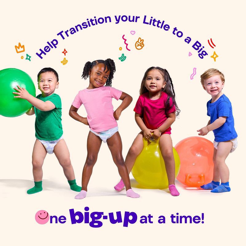 slide 7 of 12, Happy Hues Big-ups Disposable Training Pants - 3T-4T - 46ct, 46 ct