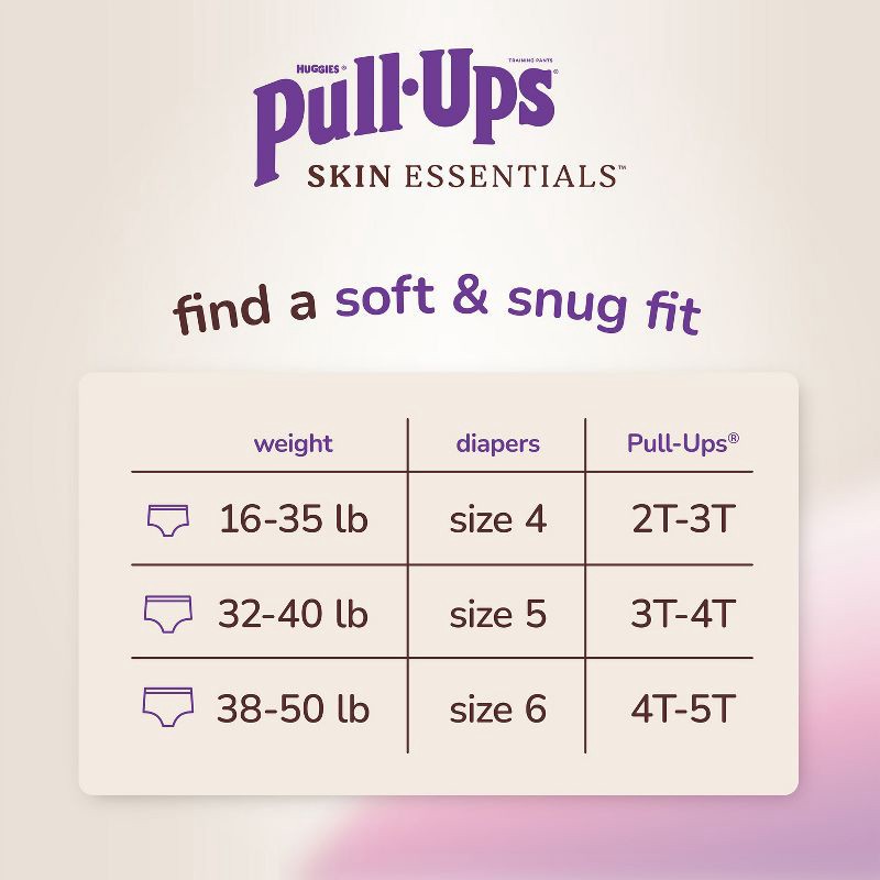 slide 4 of 11, Pull-Ups Girls' Skin Essentials Luxury Training Pants - Size 3T-4T - 54ct, 54 ct