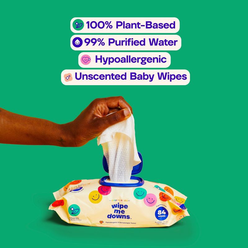 slide 4 of 8, Happy Hues Wipe Me Downs Baby Wipes - 168ct, 168 ct