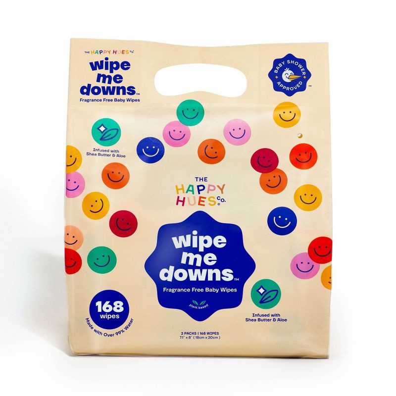 slide 1 of 8, Happy Hues Wipe Me Downs Baby Wipes - 168ct, 168 ct