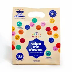 Happy Hues Wipe Me Downs Baby Wipes - 168ct: Viscose, Alcohol-Free, Pull-Out Dispenser, Hypoallergenic