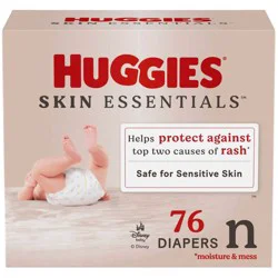 Huggies Skin Essentials Luxury Diapers - Newborn - 76ct