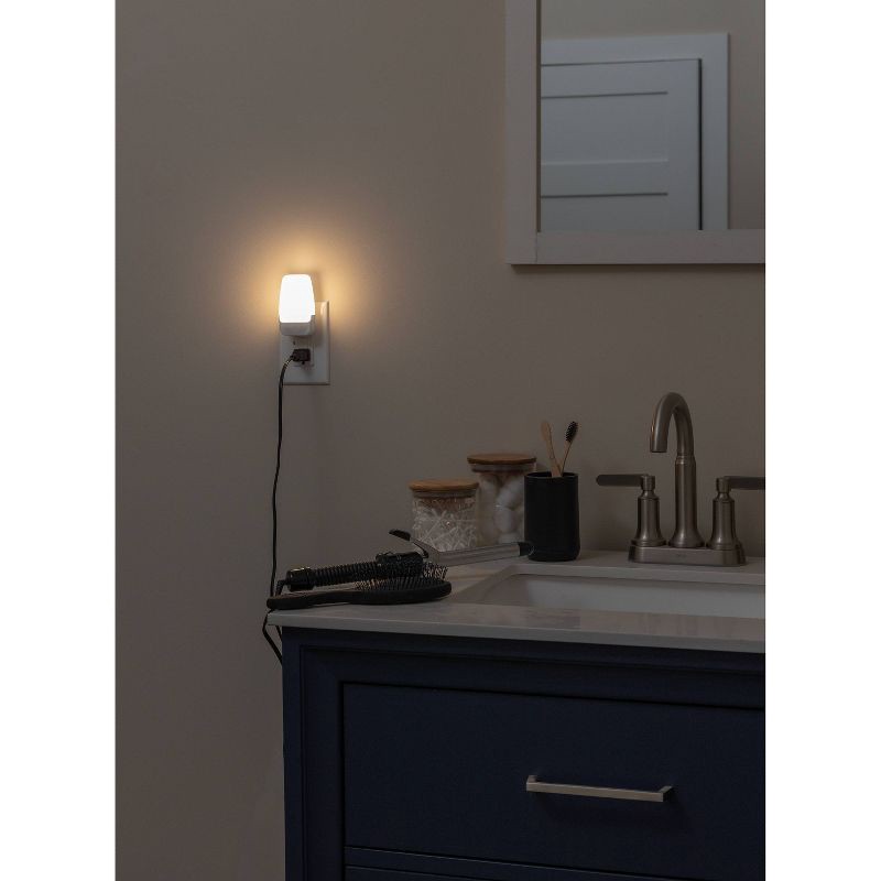slide 9 of 15, Energizer 2pk LED Contemporary Night Lights: Plug-In Wall Nightlight, Electric, White, All Ages, No Assembly Required, 2 ct