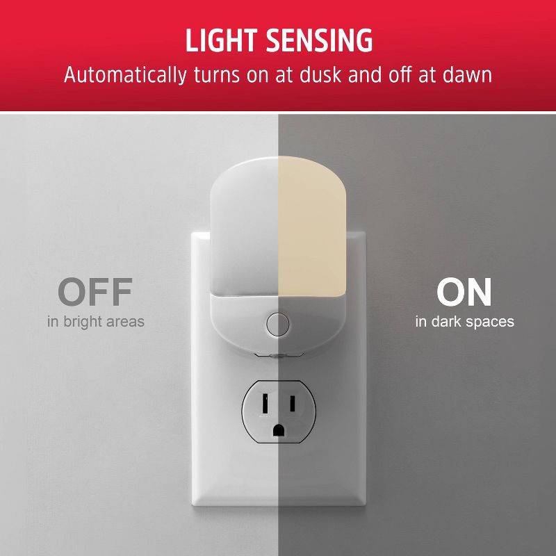 slide 13 of 14, Energizer Color Changing LED Light Sensing Night Light: Plug-In Nightlight for Kids', Electric Wall Plug, 0.5W LED, 1 ct