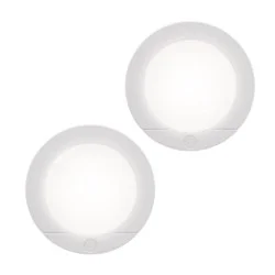 Energizer 2pk LED Battery Operated LED Puck Lights Indoor Touch Activated 20lm White: Tap Light for Closet, UL Listed