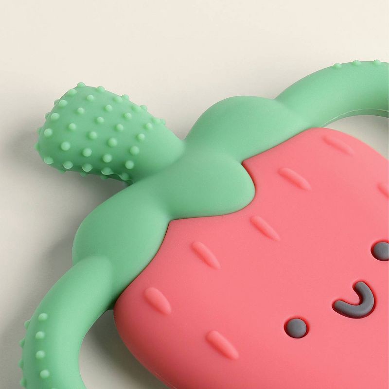slide 7 of 8, Itzy Ritzy Easy Hold Teether - Strawberry, 1 ct