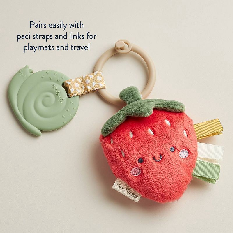 slide 2 of 5, Itzy Ritzy Pal Teether - Strawberry, 1 ct