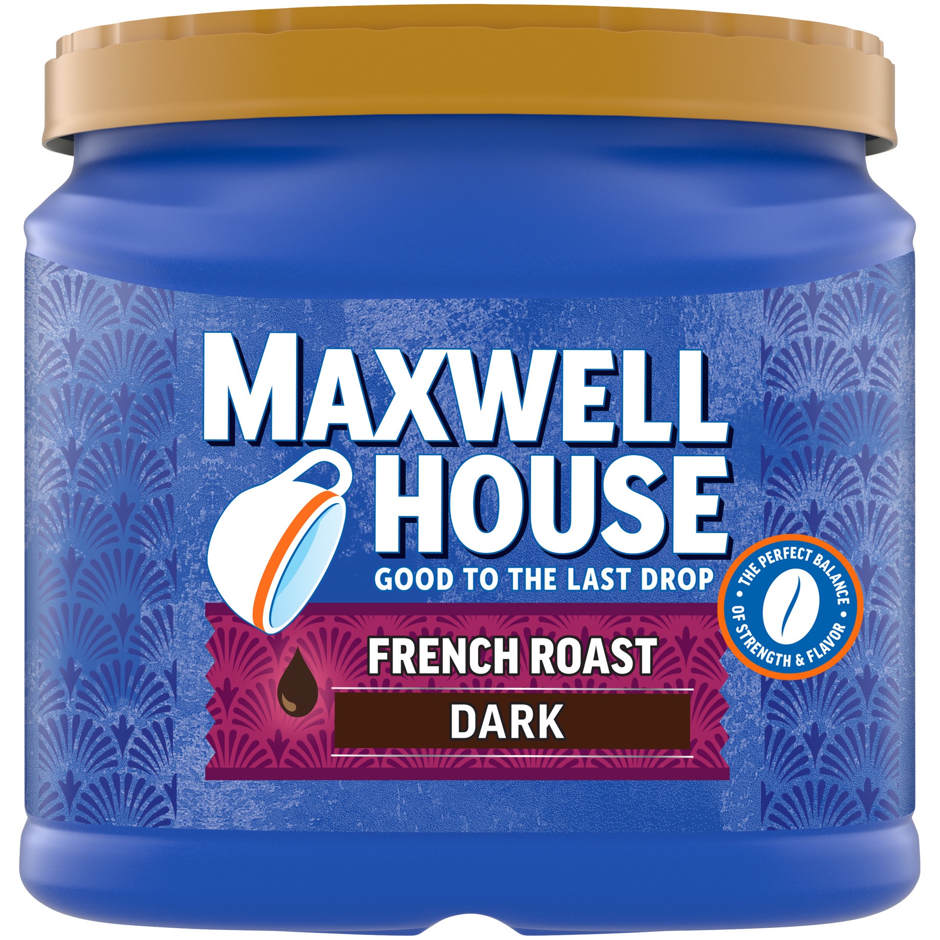 slide 1 of 9, Maxwell House Dark Roast French Roast Ground Coffee, 25.6 oz. Canister, 25.6 oz