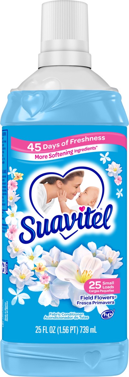 slide 7 of 9, Suavitel Fabric Softener, Field Flowers, 25 Oz., 25 fl oz