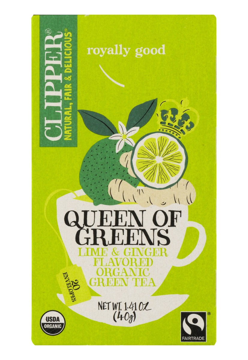 slide 9 of 13, Clipper Queen of Greens Green Tea, 20 ct