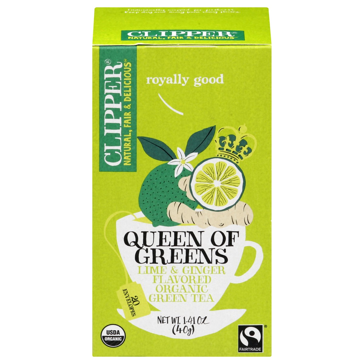 slide 1 of 13, Clipper Queen of Greens Green Tea, 20 ct