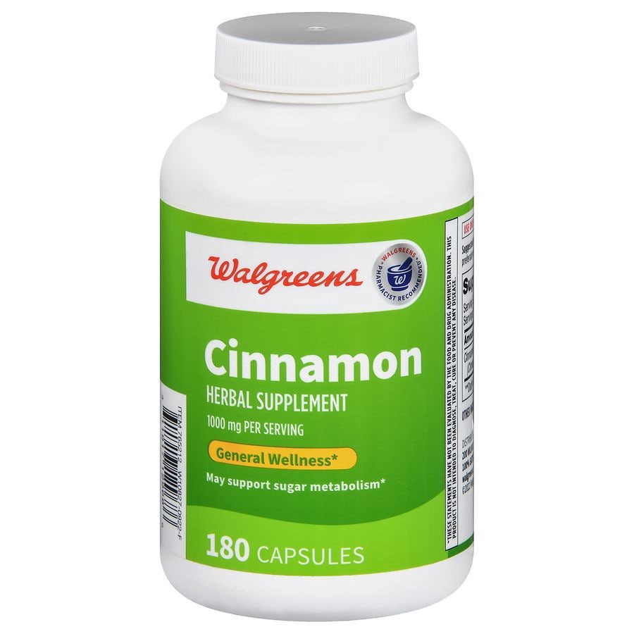 slide 1 of 5, Walgreens Cinnamon 1000 mg Capsules, 180 ct