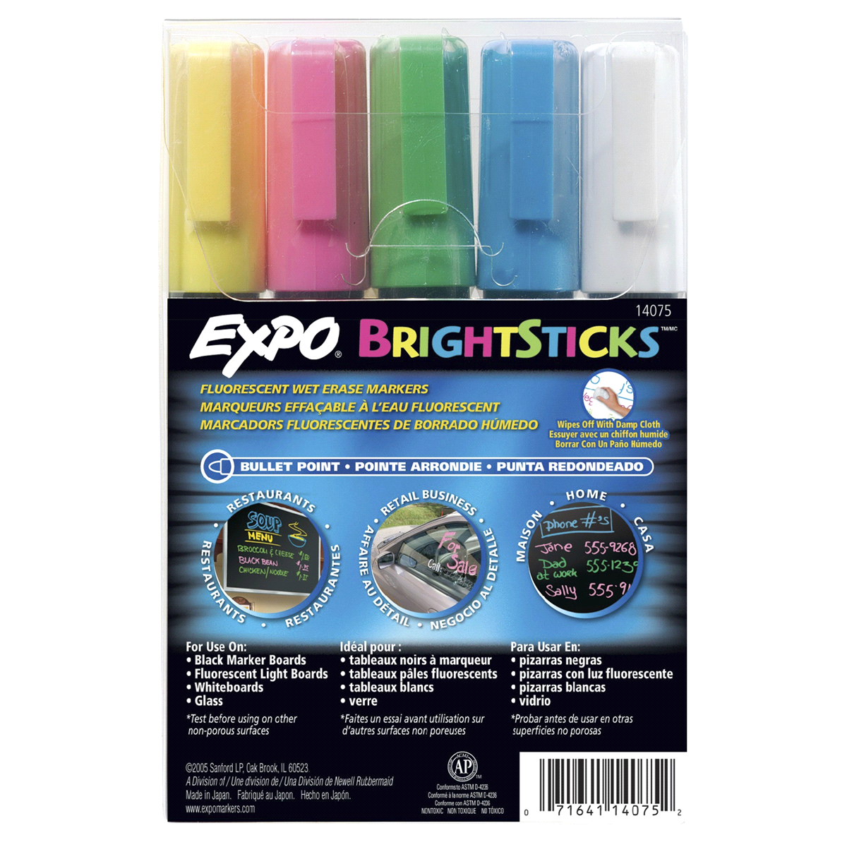 slide 1 of 3, Expo Bright Sticks Marker Set, 5 ct