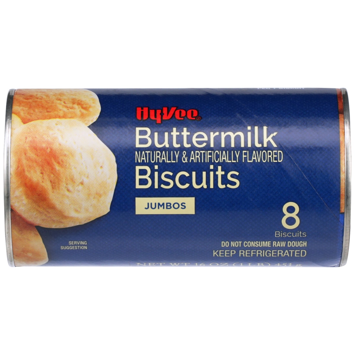 slide 1 of 1, Hy-vee Buttermilk Flavored Jumbos Biscuits - 16 oz, 16 oz
