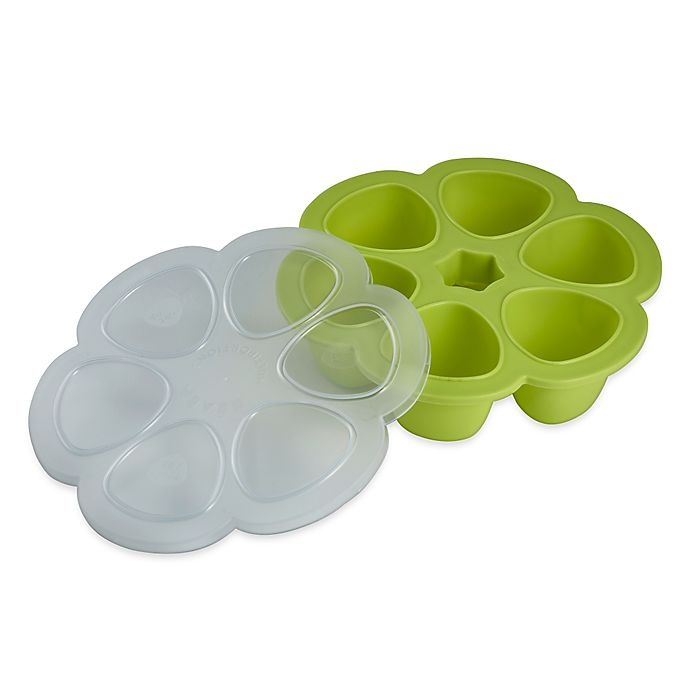 slide 3 of 3, BÉABA Multiportions Tray with Cover - Green, 18 oz