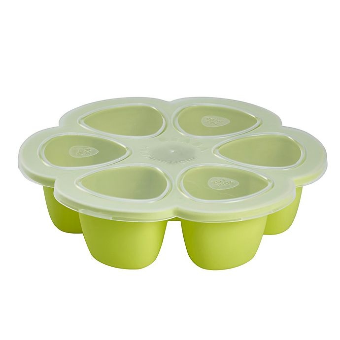 slide 1 of 3, BÉABA Multiportions Tray with Cover - Green, 18 oz