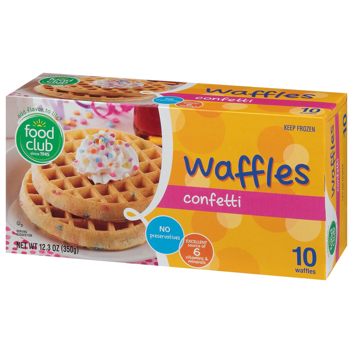 slide 3 of 14, Food Club Confetti Waffles 10 ea, 10 ct