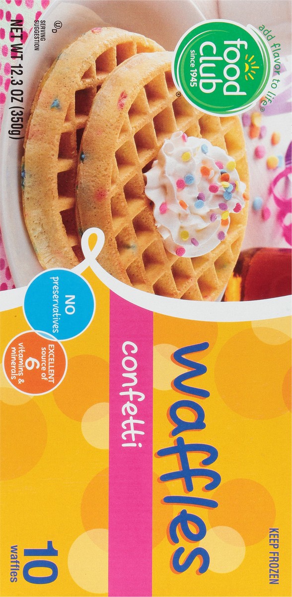 slide 14 of 14, Food Club Confetti Waffles 10 ea, 10 ct