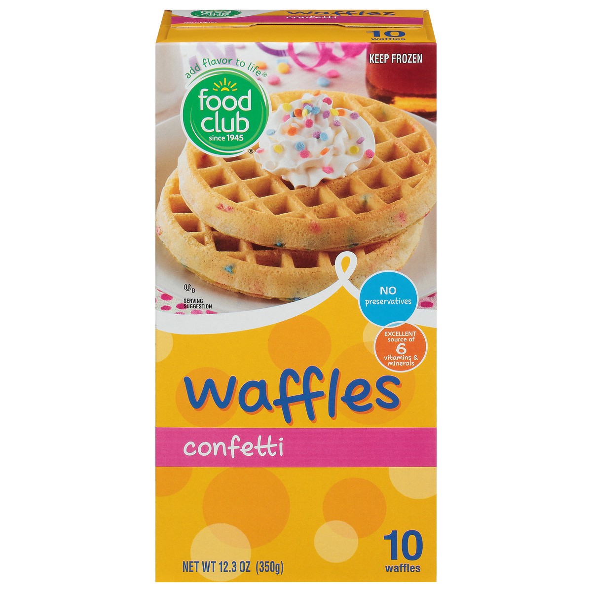 slide 1 of 14, Food Club Confetti Waffles 10 ea, 10 ct