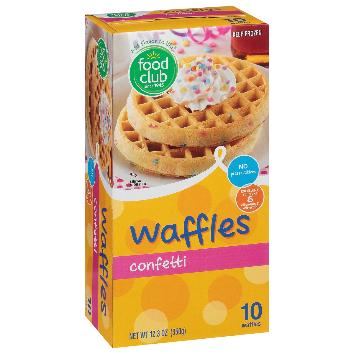 slide 4 of 14, Food Club Confetti Waffles 10 ea, 10 ct