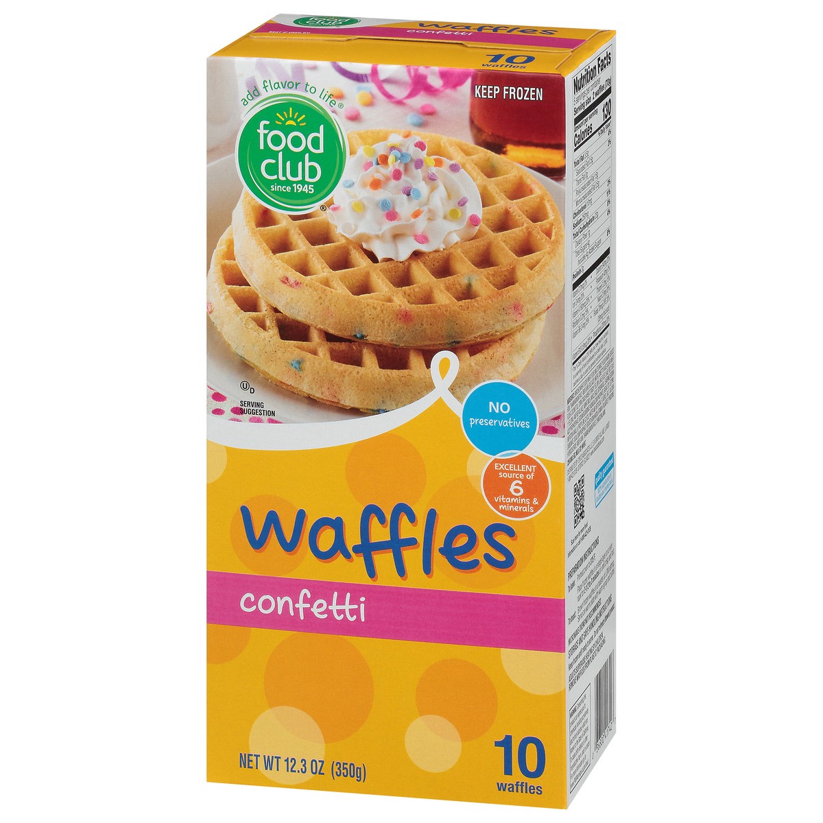 slide 5 of 14, Food Club Confetti Waffles 10 ea, 10 ct