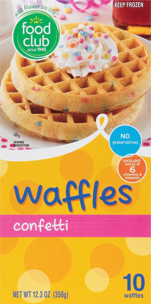 slide 8 of 14, Food Club Confetti Waffles 10 ea, 10 ct