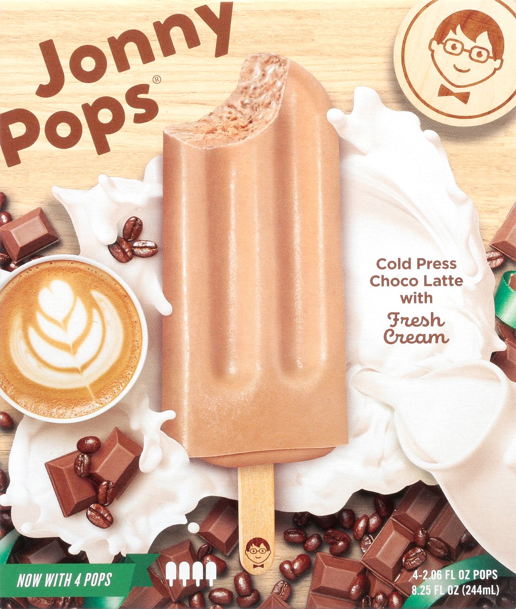 slide 6 of 9, Jonny Pops Cold Pressed Choco Latte With Fresh Cream Pops, 4 ct; 2.06 oz