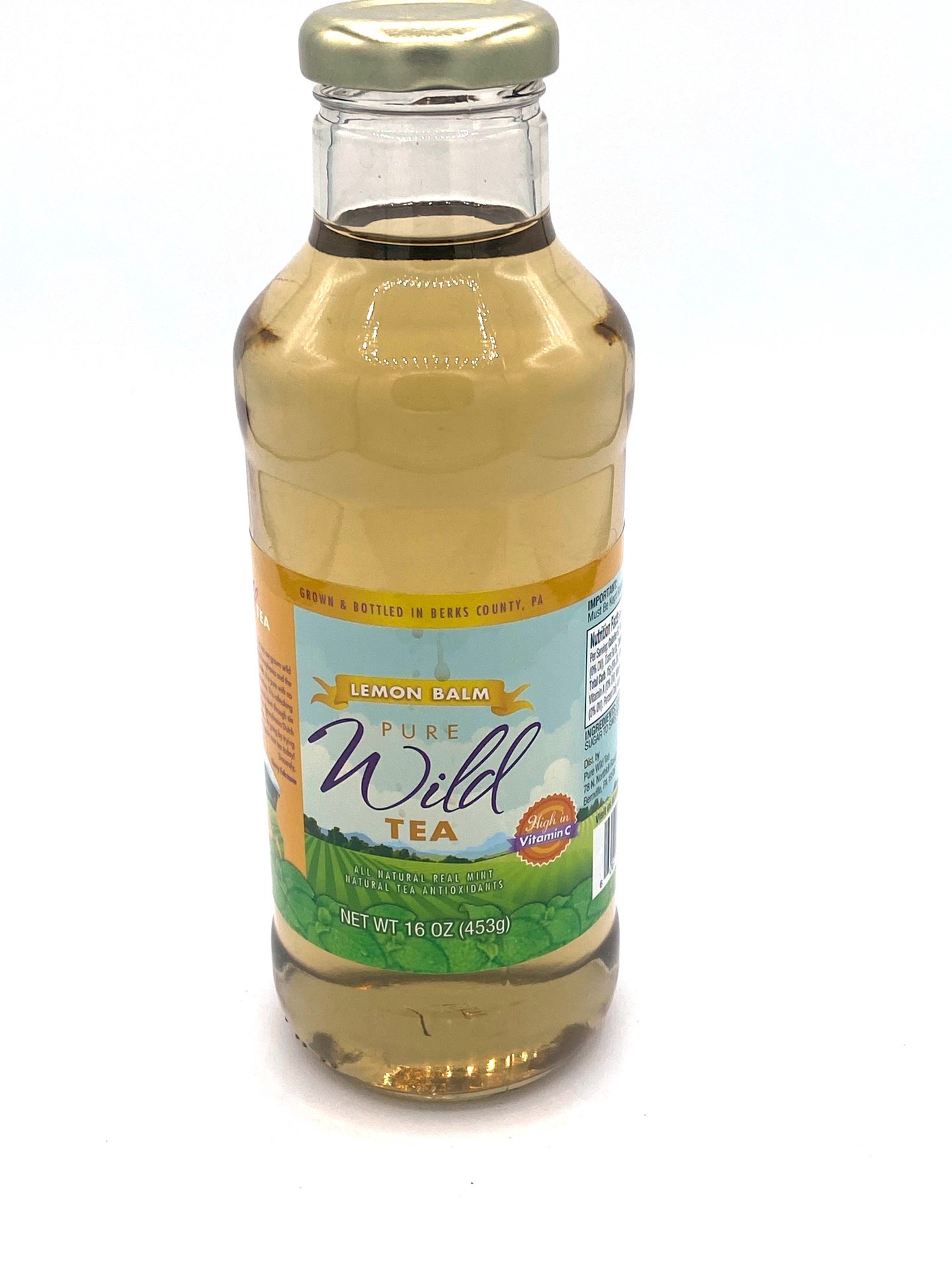 slide 1 of 1, Pure Wild Lemon Balm Tea, 20 fl oz