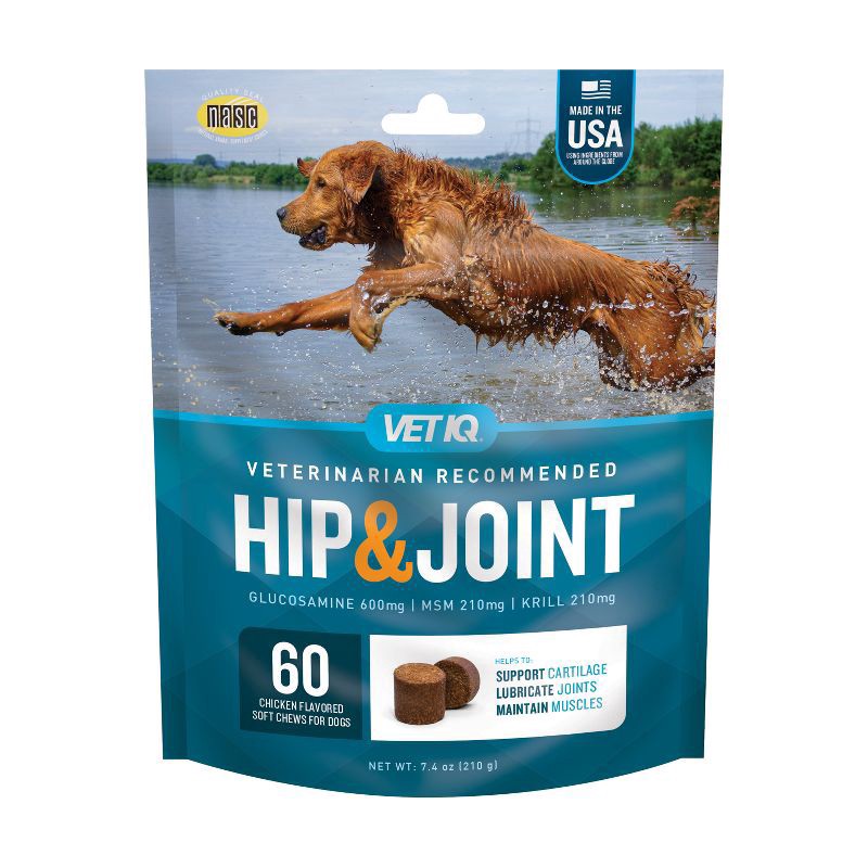 slide 1 of 13, VetIQ Hip & Joint Dog Chew Chicken 60ct, 60 ct