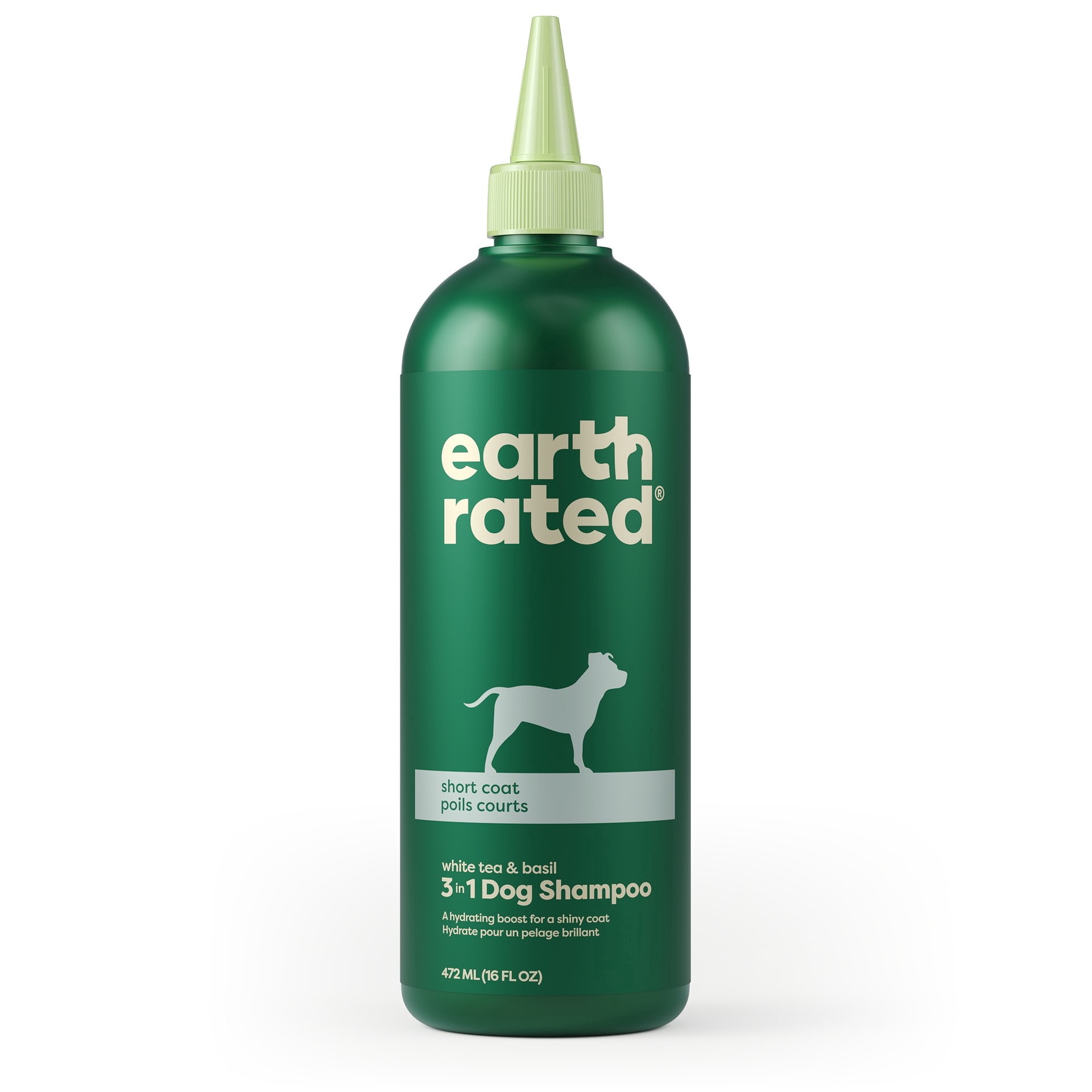 slide 1 of 1, Earth Rated White Tea & Basil Short Coat 3 in 1 Dog Shampoo, 16 fl. oz., 16 fl oz