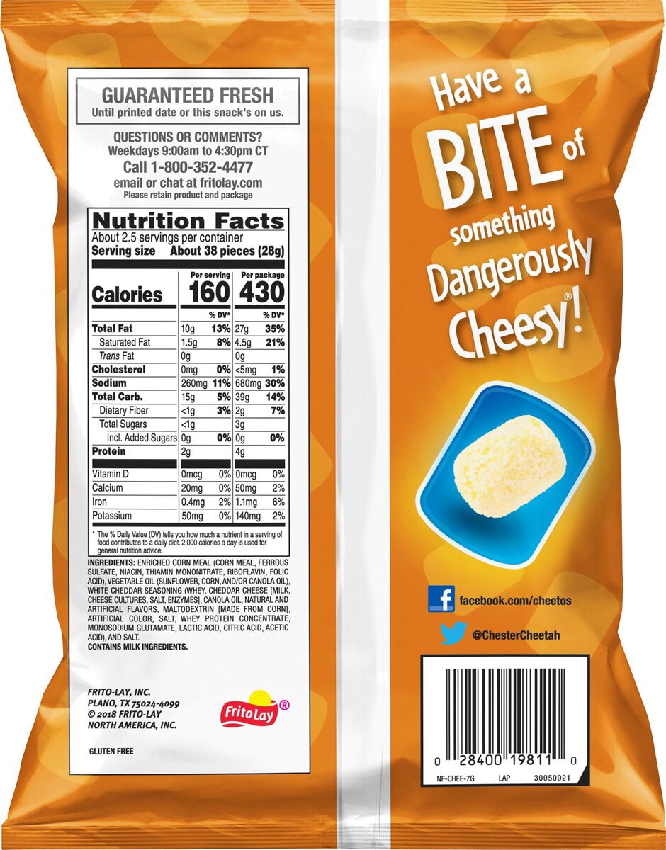 slide 3 of 7, Cheetos Cheese Flavored Snacks, 2.62 oz