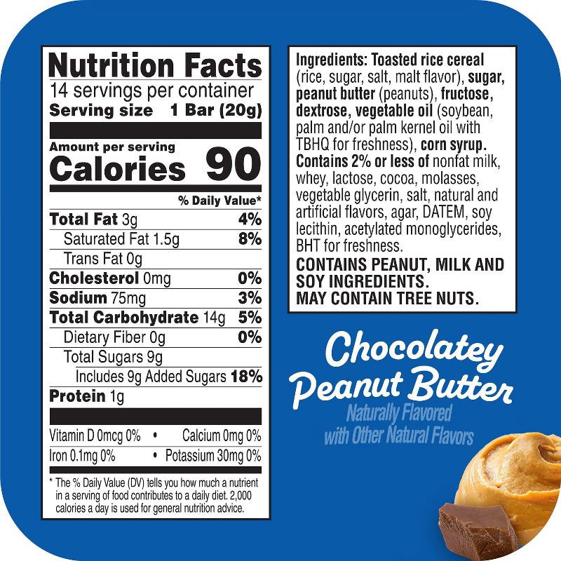 slide 16 of 16, Rice Krispies Treats Chocolatey Peanut Butter Bars - 9.88oz/14ct, 9.88 oz, 14 ct