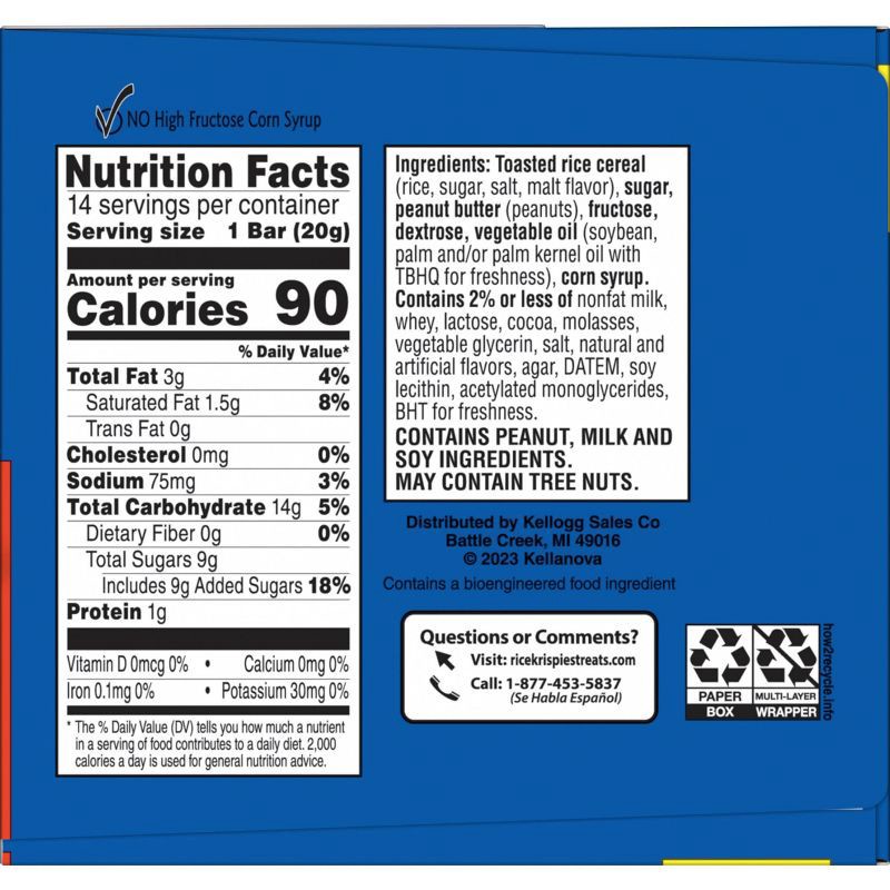 slide 7 of 16, Rice Krispies Treats Chocolatey Peanut Butter Bars - 9.88oz/14ct, 9.88 oz, 14 ct