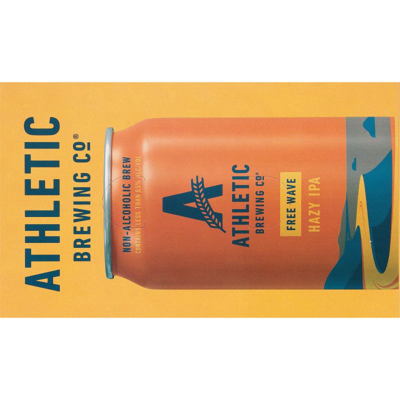 slide 4 of 9, Athletic Brewing Company Free Wave Non-Alcoholic Hazy IPA - 6pk/12 fl oz Cans, 6 ct; 12 fl oz